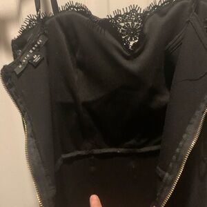 Haute. Mon de beautiful black lace dress